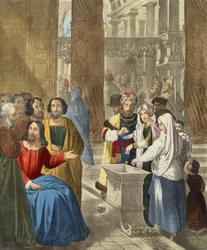 Os Viúvas, de uma bíblia impressa por Edward Gover, de 1870